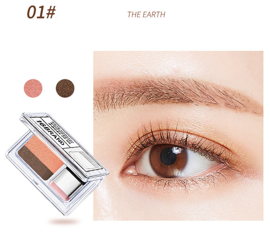 LAIKOU Double Color Eye Shadow Palette - Waterproof Eyeshadow Pallete Glitter Eyeshadow Shimmer