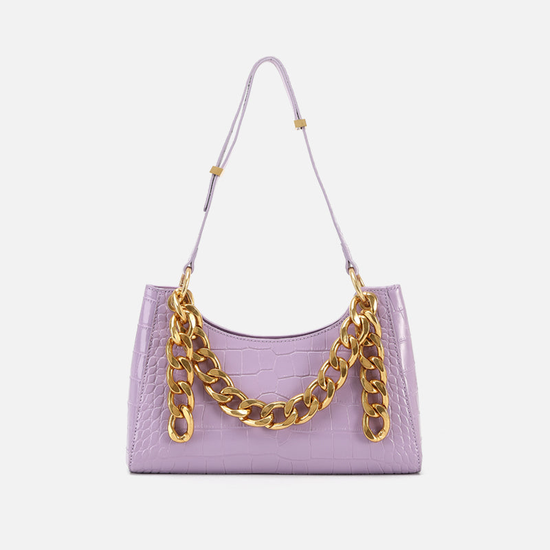 Chain Detail Crossbody Bag - European Fashion Messenger Handbag