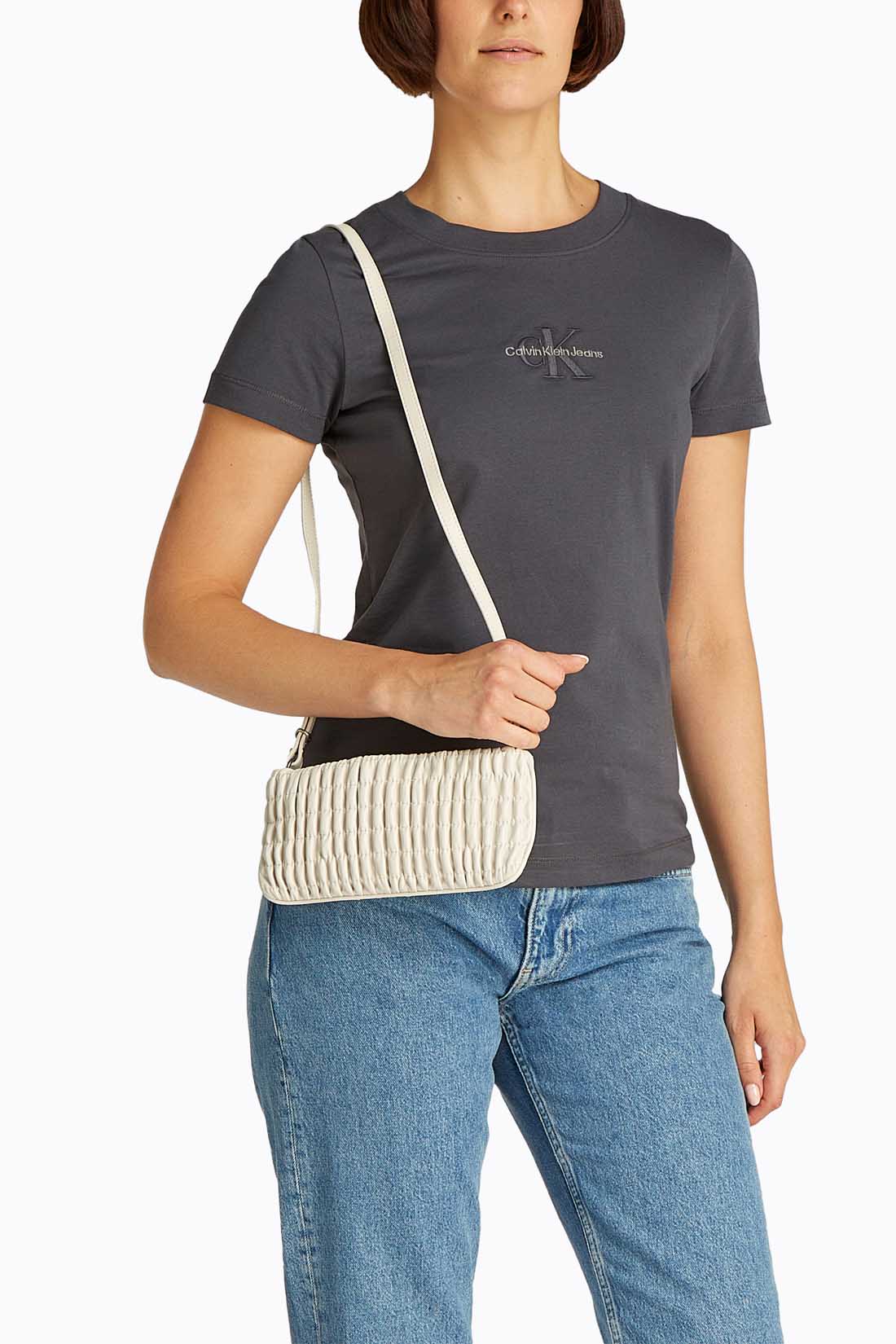 CALVIN KLEIN JEANS - Women's rouched shoulder bag-3