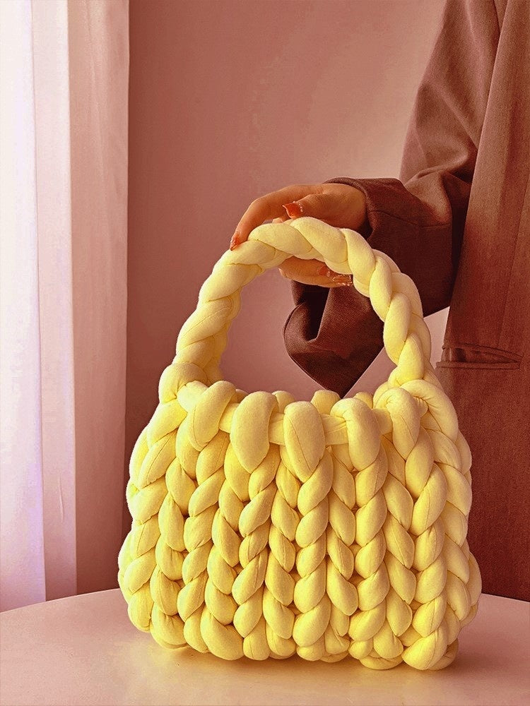 Handwoven Crossbody Bag - Stylish DIY Woven Shoulder Bag for Women