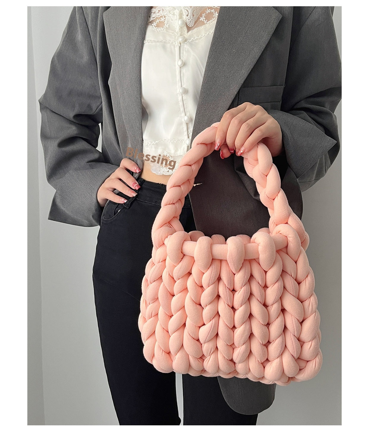 Handwoven Crossbody Bag - Stylish DIY Woven Shoulder Bag for Women