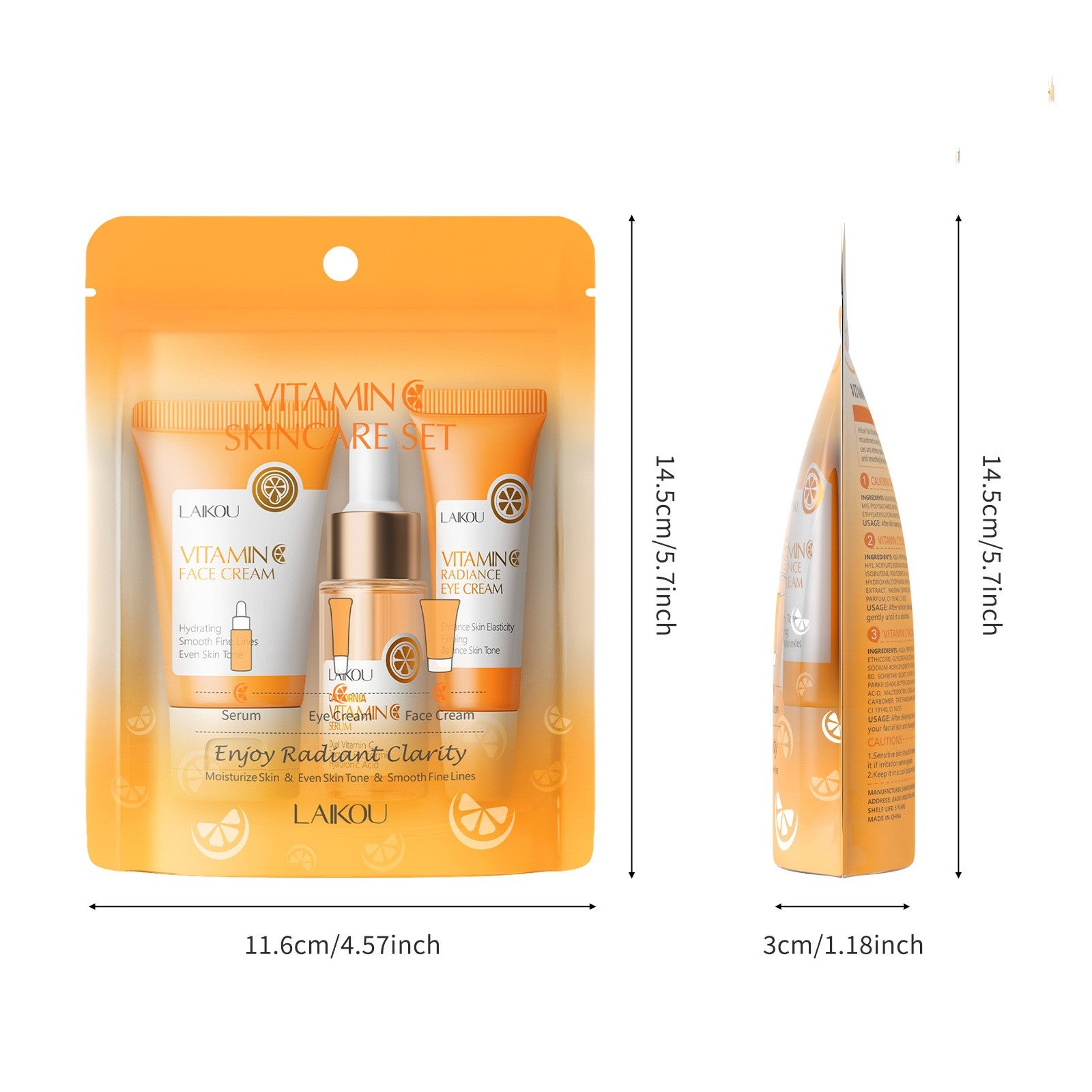 Laikou Vitamin C Skin Care Set 3-piece Set