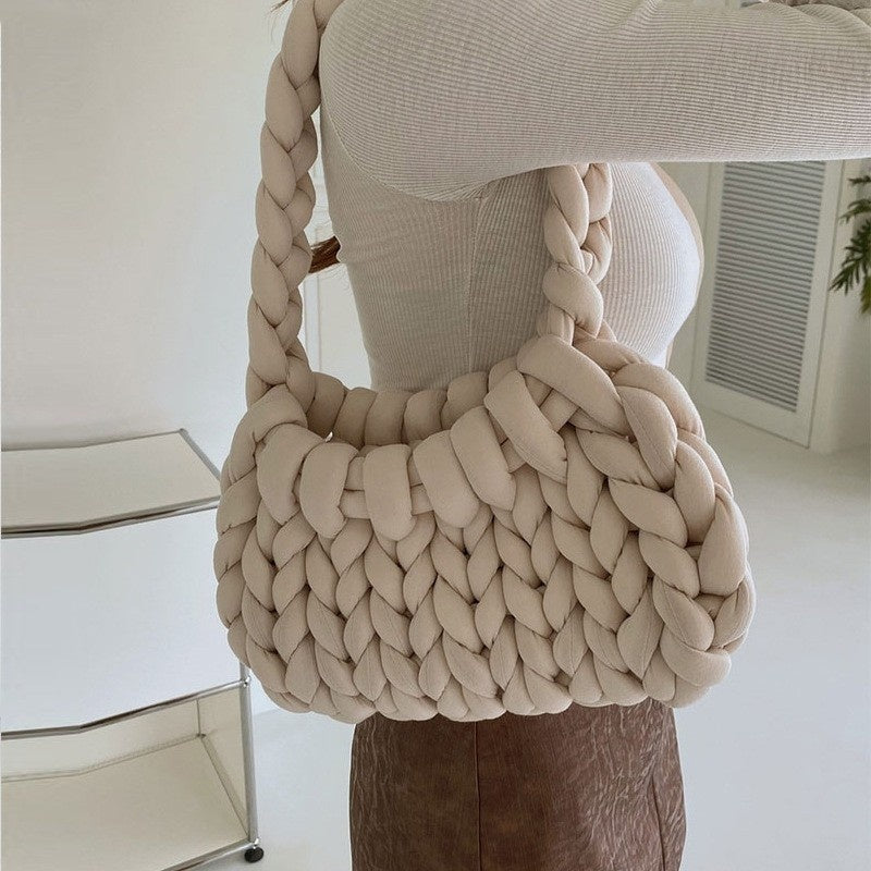 Handwoven Crossbody Bag - Stylish DIY Woven Shoulder Bag for Women